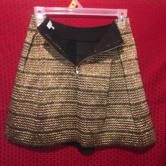 Women's Gold A-Line Skirt - Picture 4 of 4